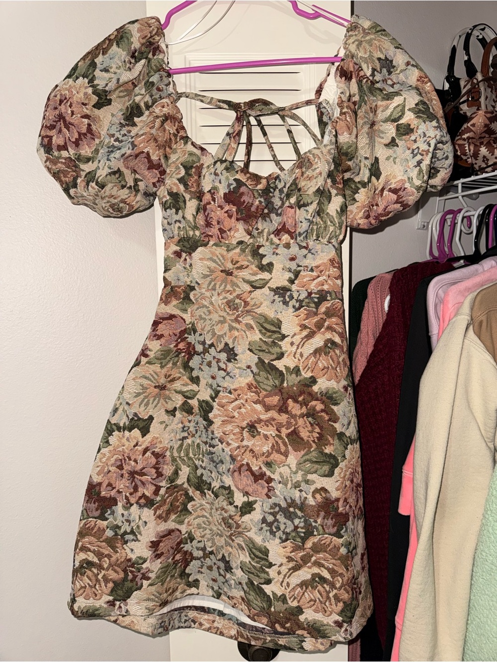 Sofie The Label Floral Puff Mini Dress